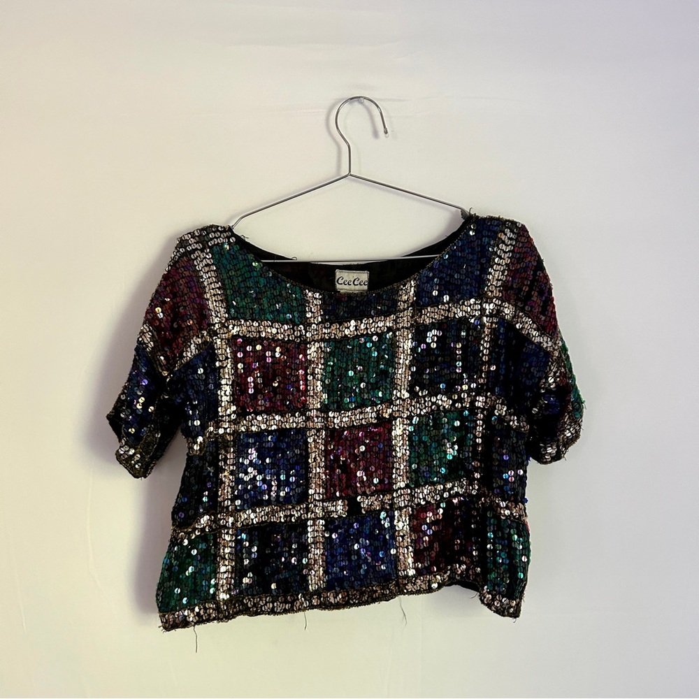Vintage 80s sequin top